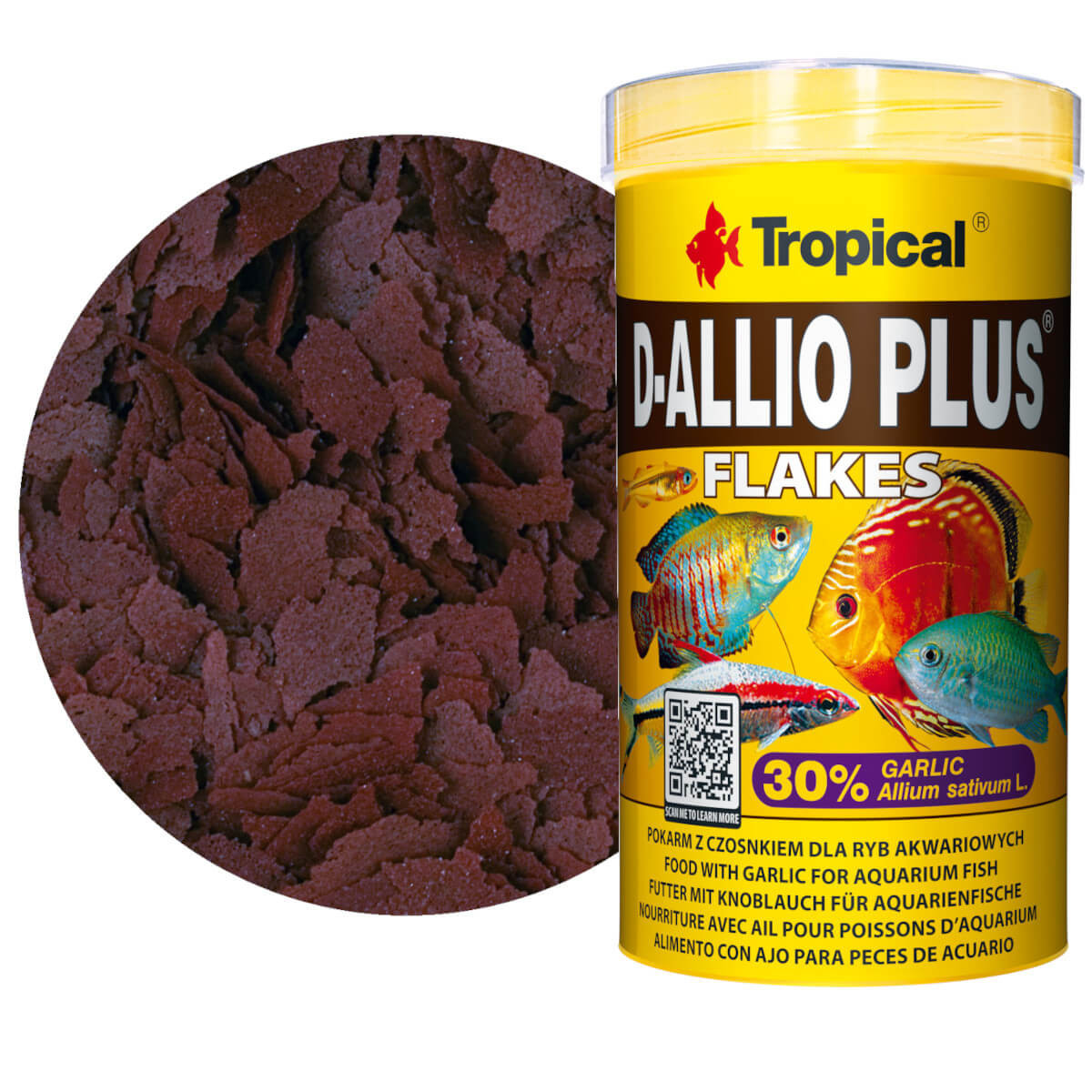 Tropical D-Allio Plus 500ml - 100g Pokarm dla paletek płatki