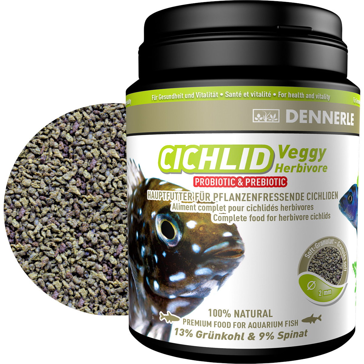 Dennerle Cichlid Veggy Herbivore 1000ml Pokarm podstawowy granulat