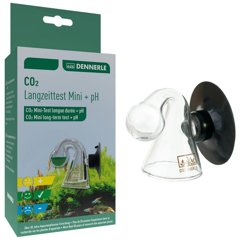 Dennerle CO2 Langzeittest Mini Indykator CO2 i pH + płyn wskaźnikowy