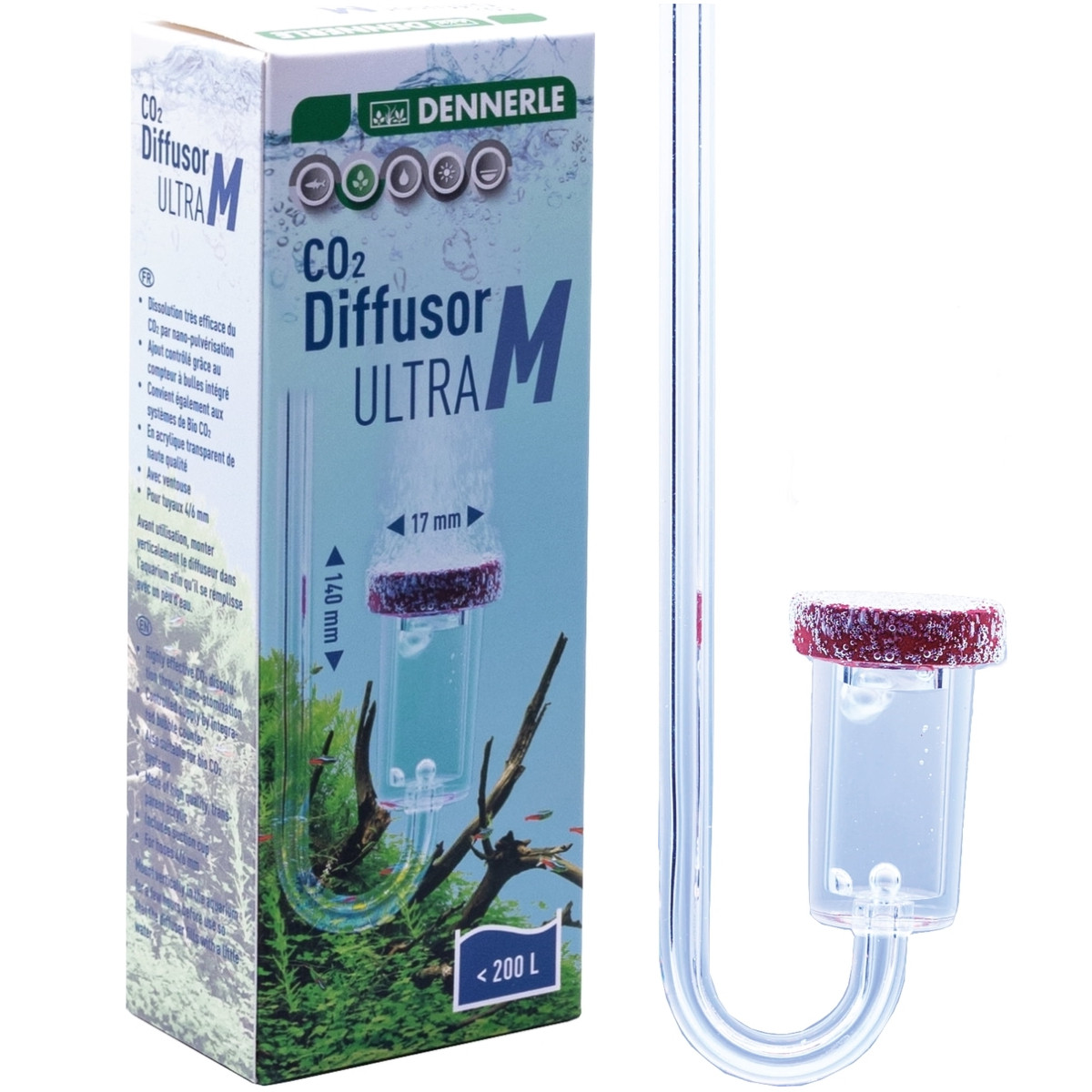 Dennerle Diffusor Ultra M Dyfuzor CO2 akrylowy ceramiczny 17mm