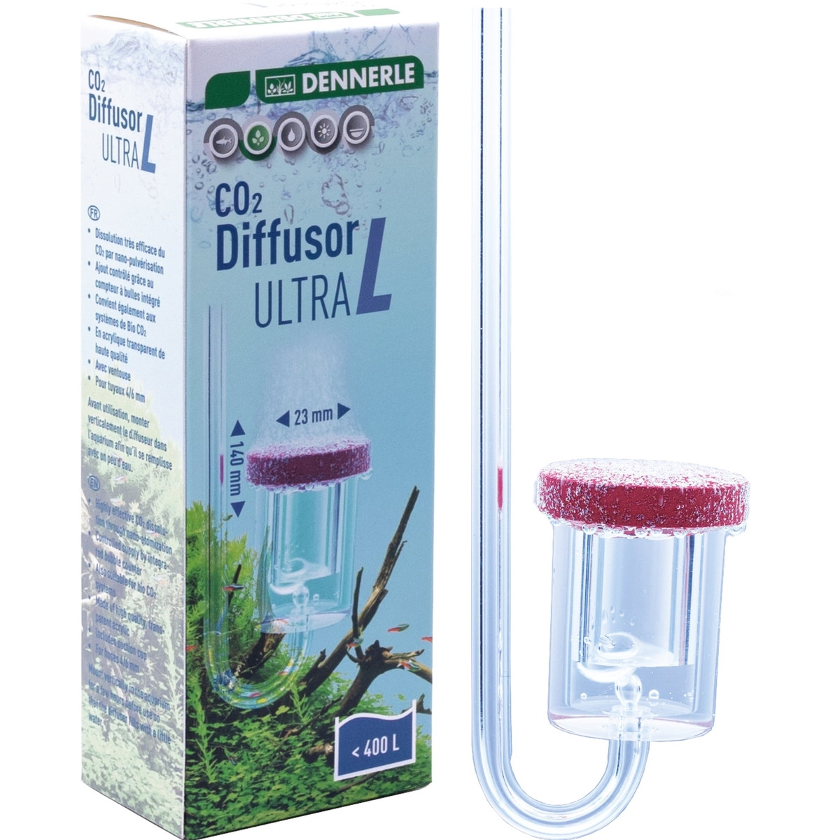 Dennerle Diffusor Ultra L Dyfuzor CO2 akrylowy ceramiczny 23mm