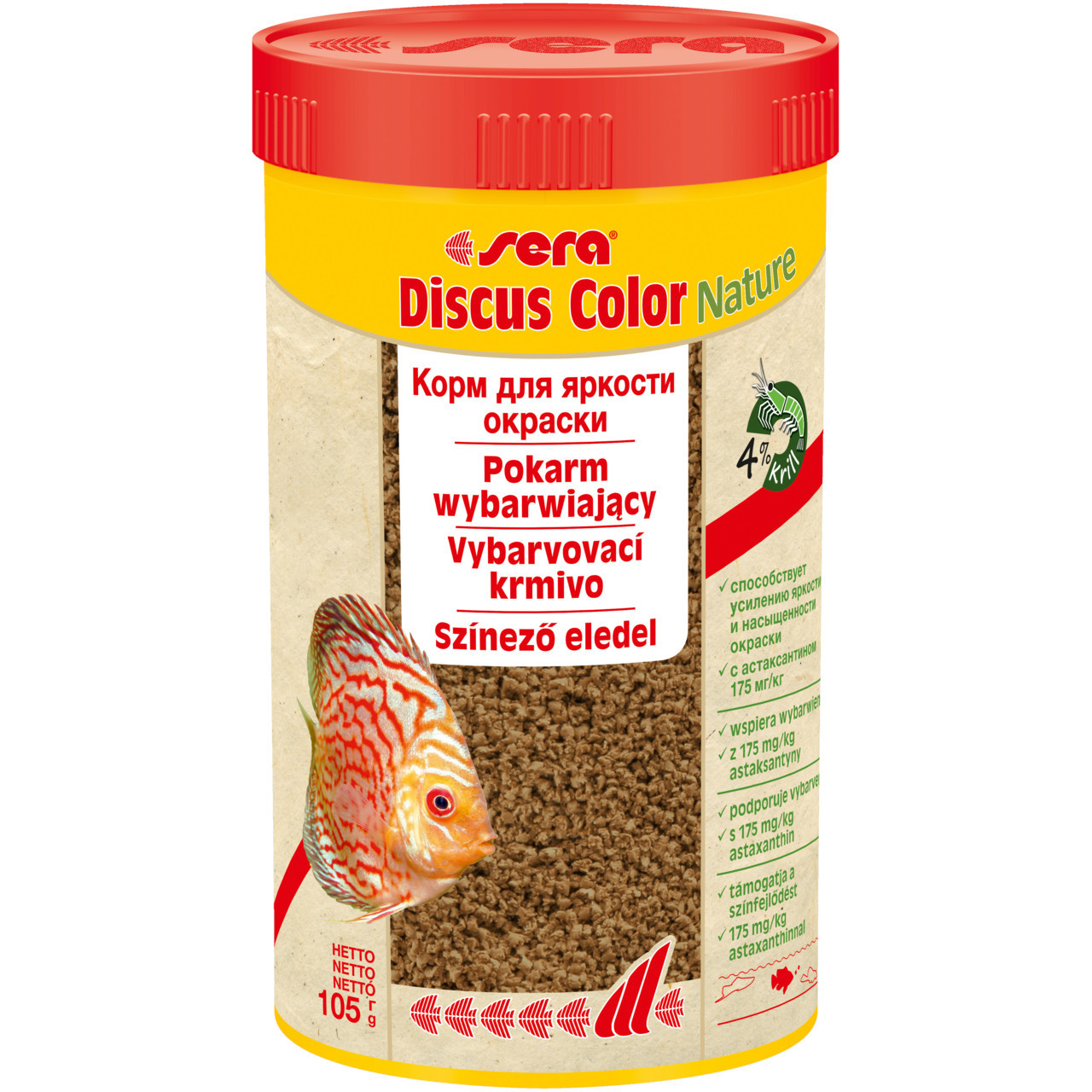 Sera Discus Color Nature 250ml Pokarm wybarwiający dla dyskowców