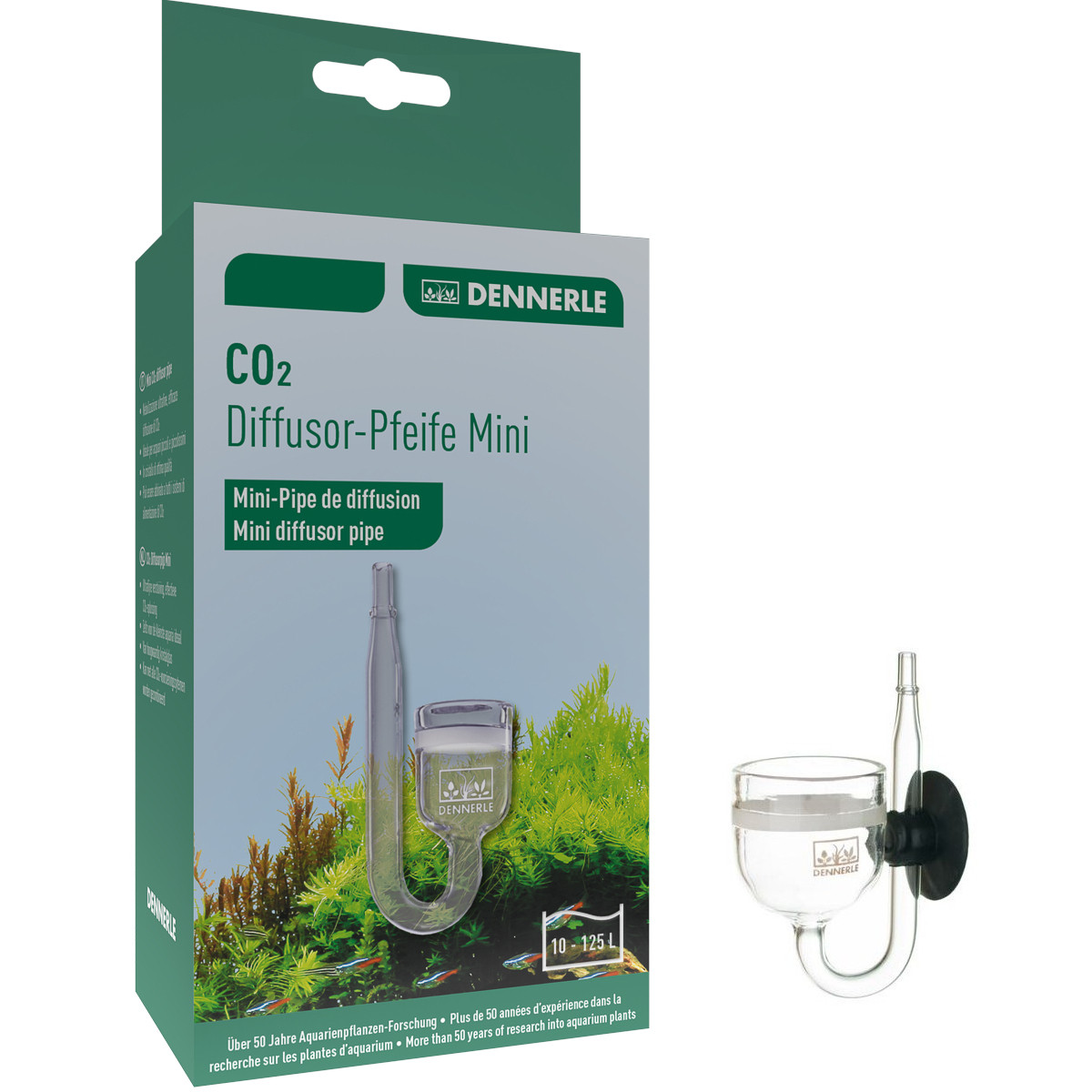 Dennerle CO2 Diffusor-Pfeife Mini szklany dyfuzor CO2