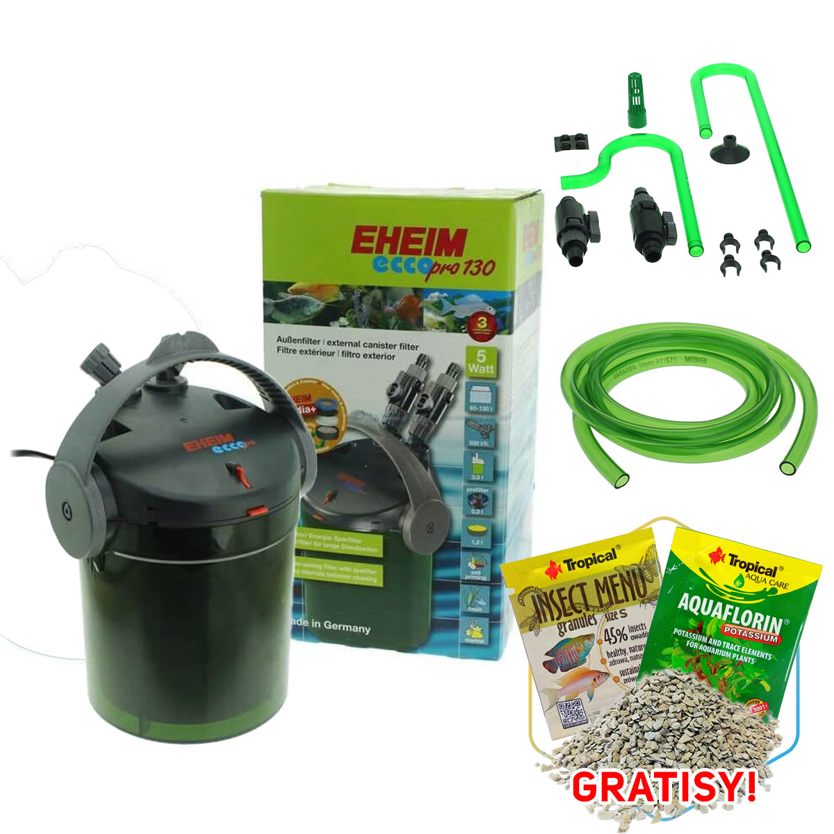 Eheim Ecco Pro 130 filtr zewnętrzny do akwarium 60-130l + gratisy