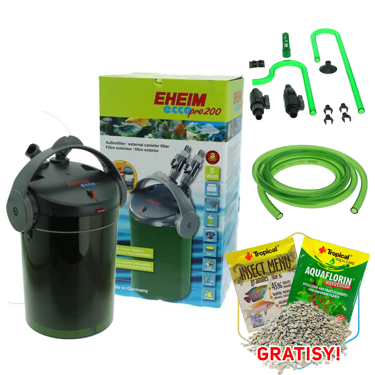 Eheim Ecco Pro 200 filtr zewnętrzny do akwarium 100-200l + gratisy