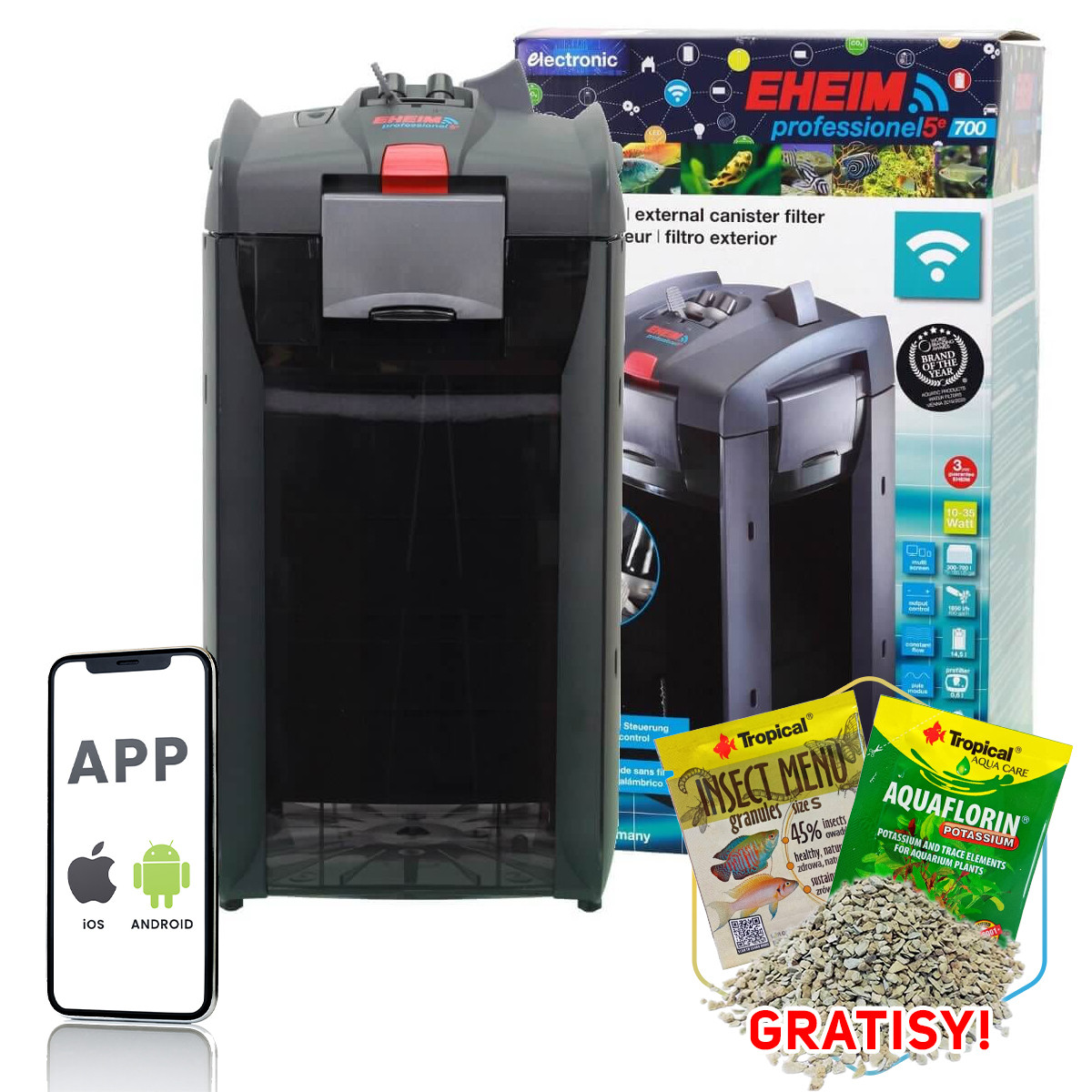 Eheim Professionel 5e 2078 WiFi Filtr zewnętrzny do akwarium 700L + gratisy