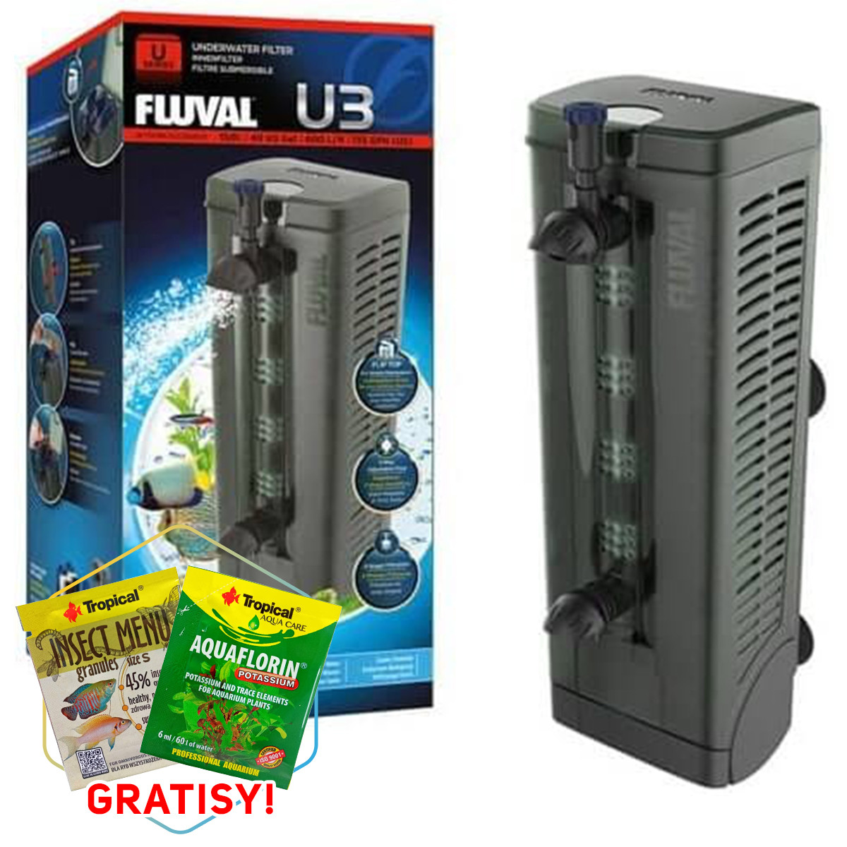 Hagen Fluval U3 Filtr wewnętrzny do akwarium 150L