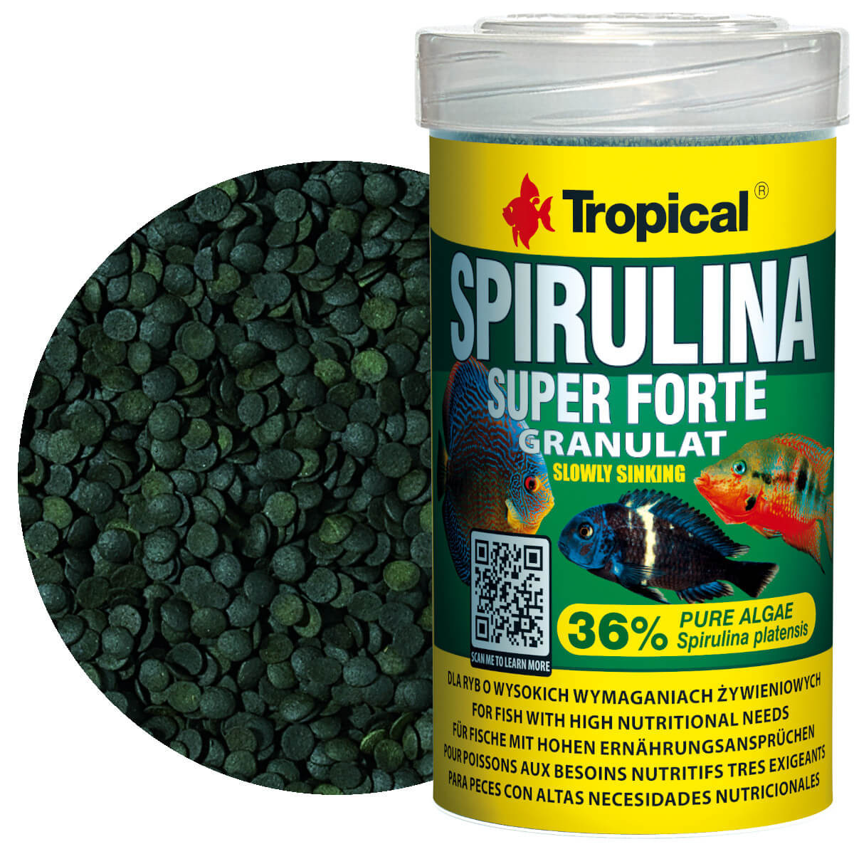 Tropical Super Spirulina Forte Granulat 100ml Pokarm dla ryb