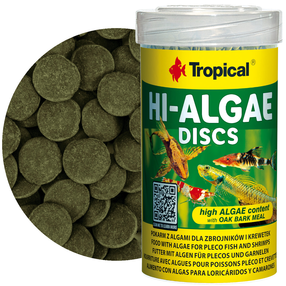 Tropical Hi-Algae Discs 100ml - 60g Pokarm tabletki