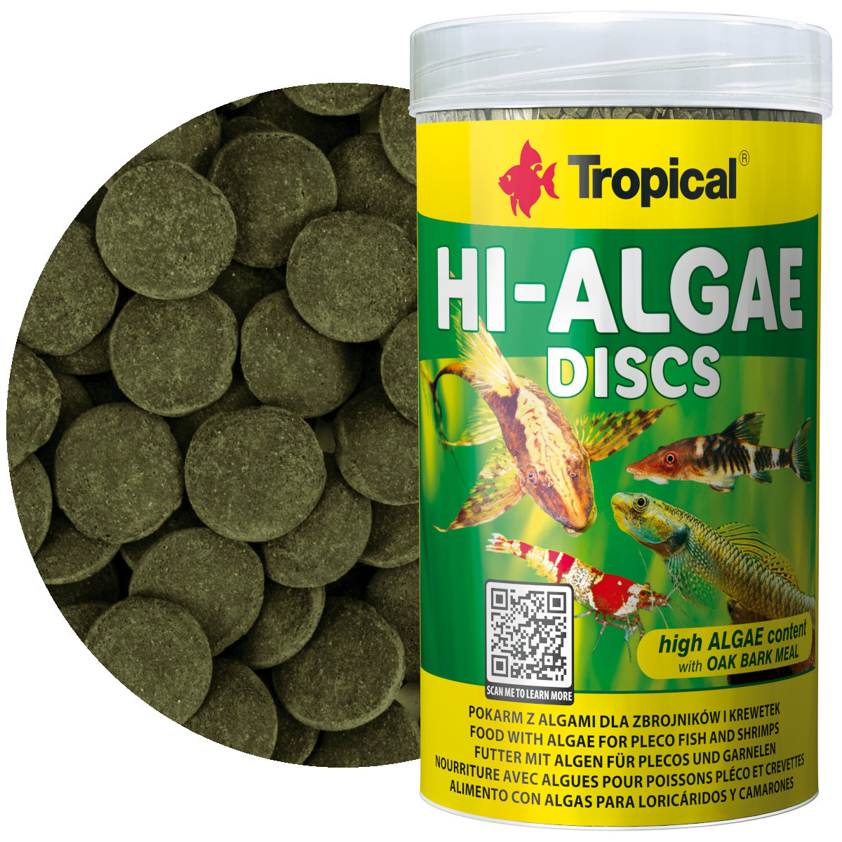 Tropical Hi-Algae Discs 250ml - 150g Pokarm tabletki