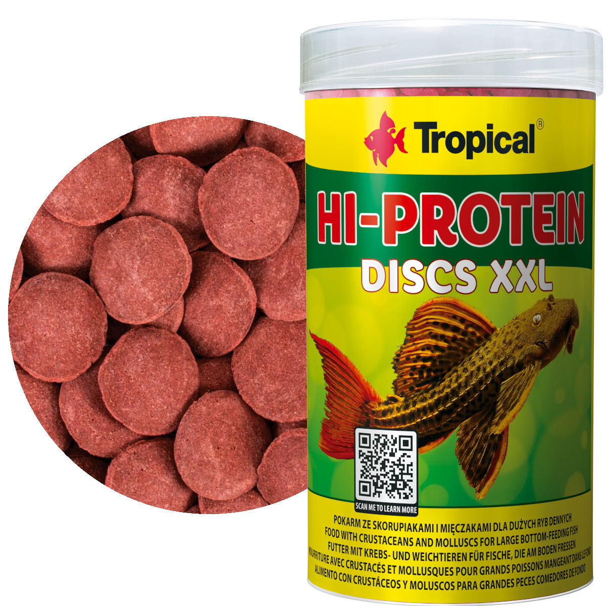 Tropical Hi-Protein Discs XXL 250ml - 125g  Pokarm tabletki