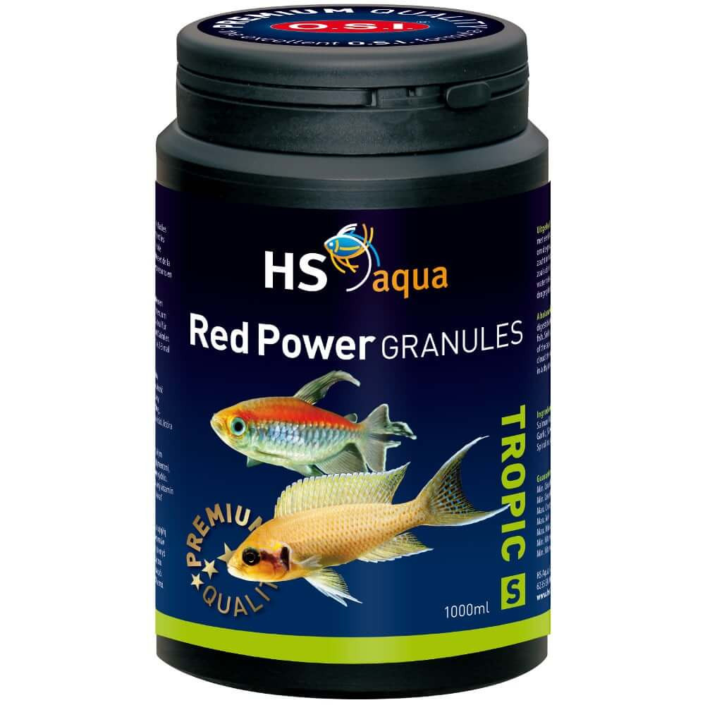 HS O.S.I. Red Power granulat S 1000ml - 450g pokarm wybarwiający dla ryb