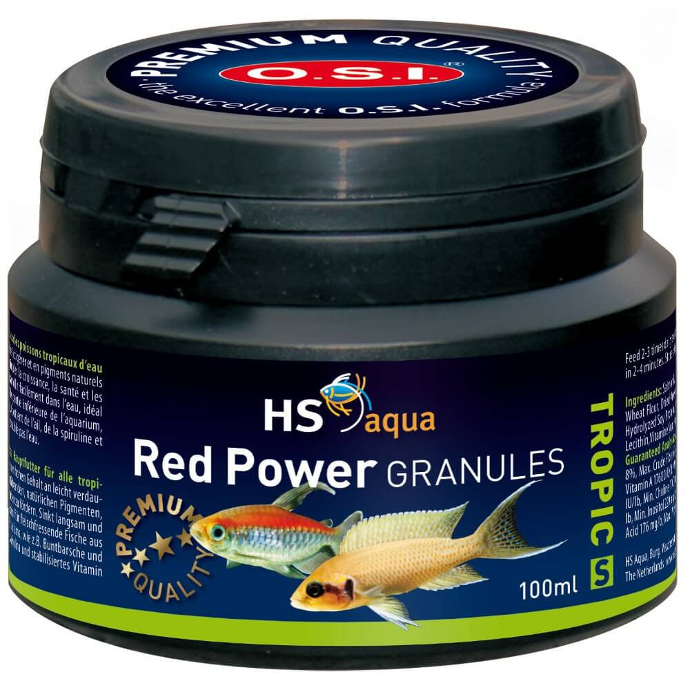 HS O.S.I. Red Power granulat S 100ml - 45g pokarm wybarwiający dla ryb