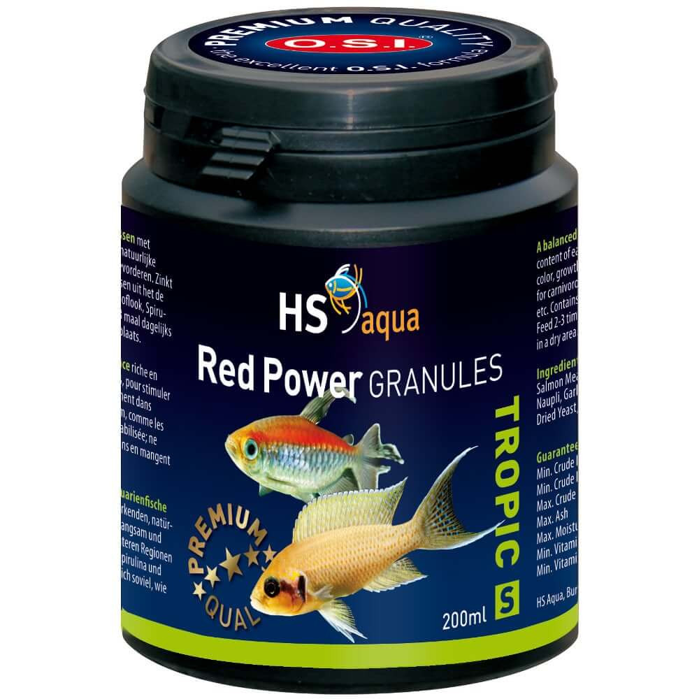 HS O.S.I. Red Power granulat S 200ml - 90g pokarm wybarwiający dla ryb