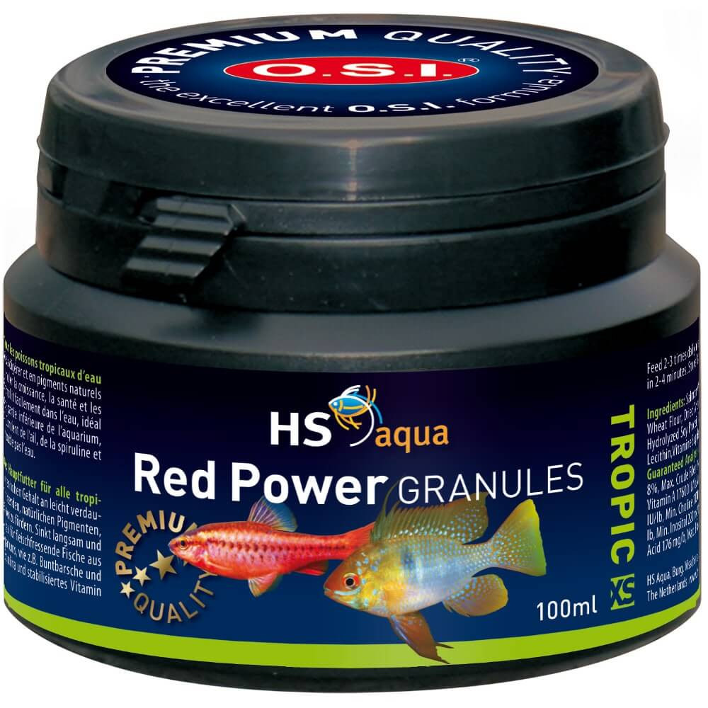 HS O.S.I. Red Power granulat XS 100ml - 60g pokarm wybarwiający dla ryb