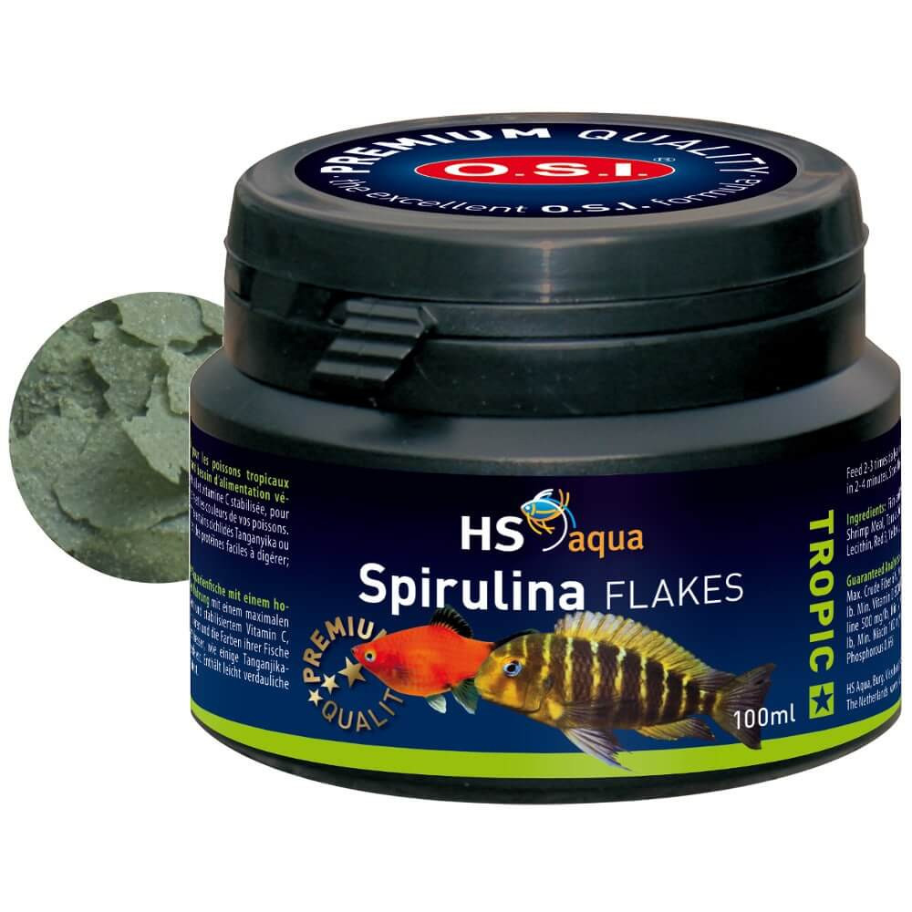 HS O.S.I. Spirulina Flakes 100ml - 18g pokarm dla ryb płatki