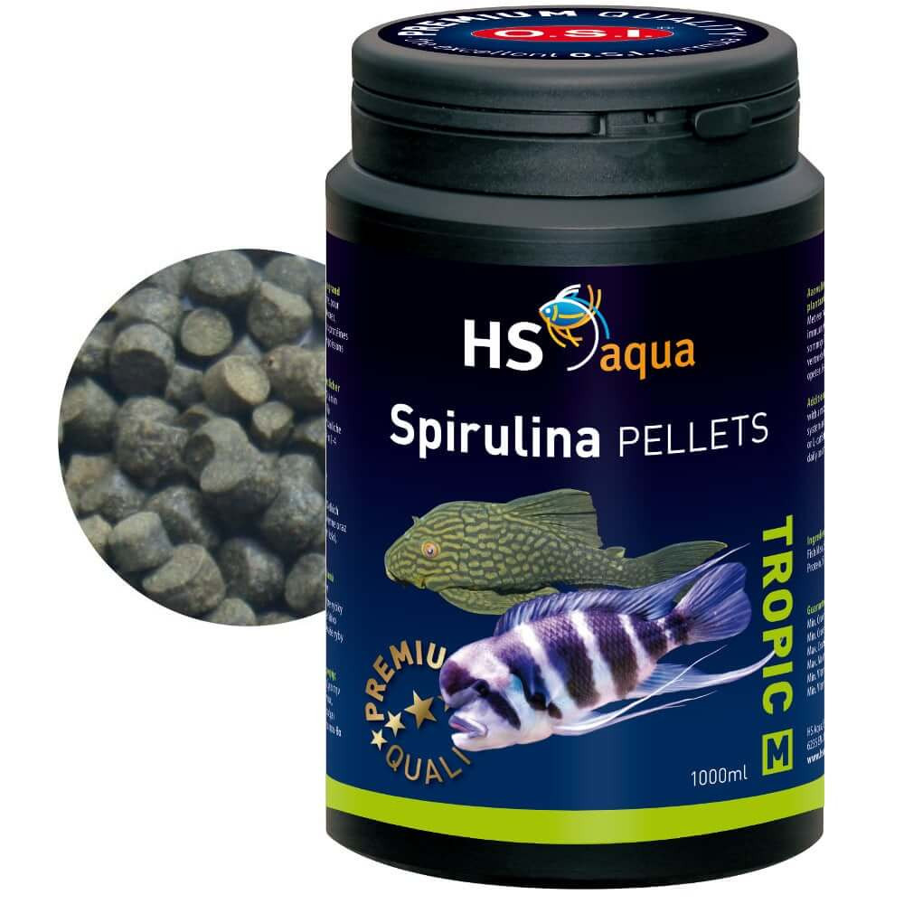 HS O.S.I. Spirulina Pellets M 1000ml - 525g pokarm dla ryb granulat