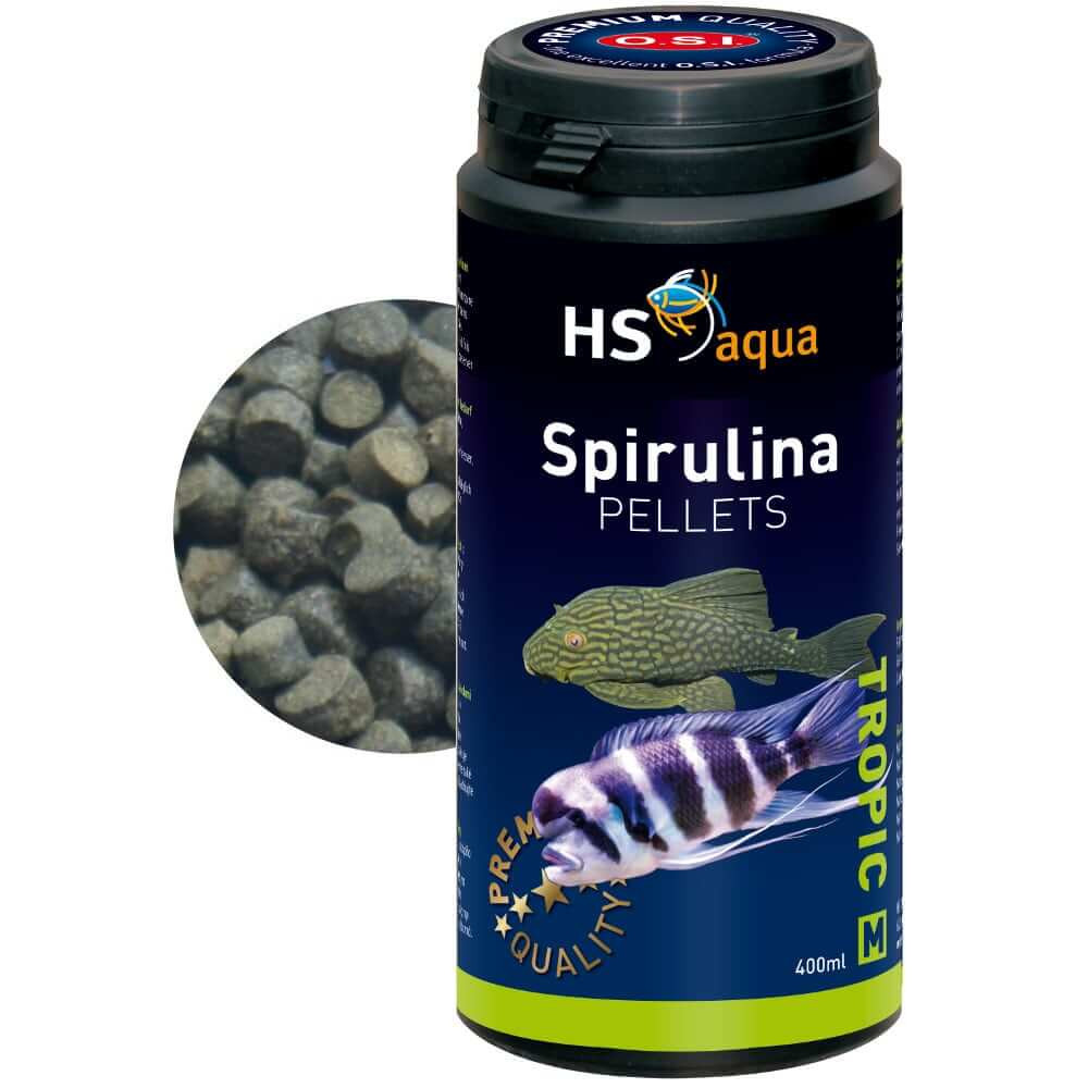 HS O.S.I. Spirulina Pellets M 400ml - 210g pokarm dla ryb granulat