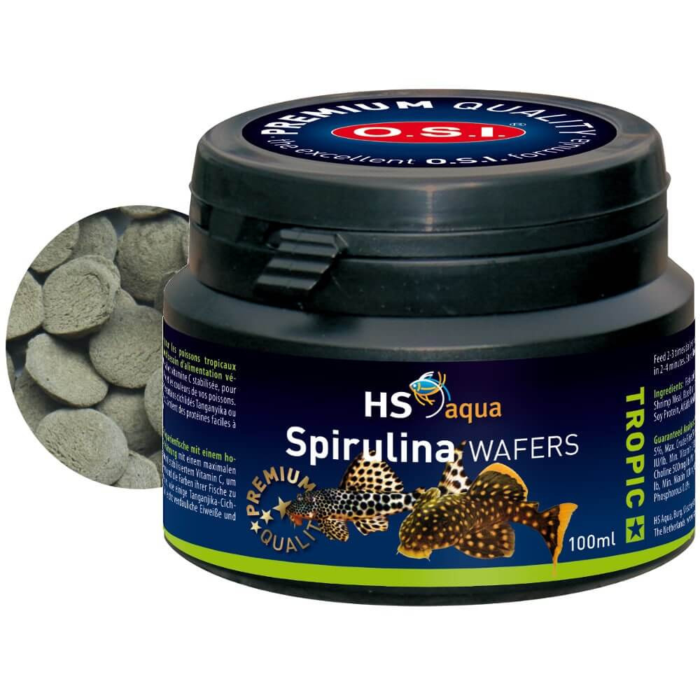 HS O.S.I. Spirulina Wafers 100ml - 65g pokarm dla ryb wafelki
