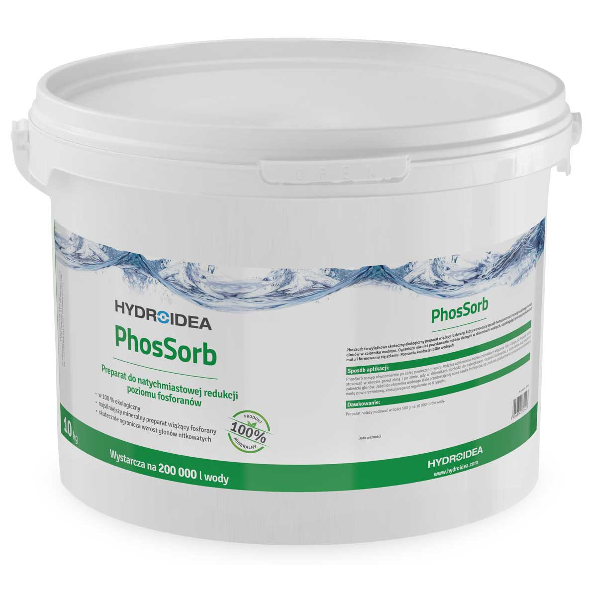 HYDROIDEA PHOSSORB 10KG REDUKCJA FOSFORANÓW OCZKO STAW
