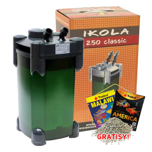 Ikola 250 Classic Filtr zewnętrzny do akwarium 250l + gratisy