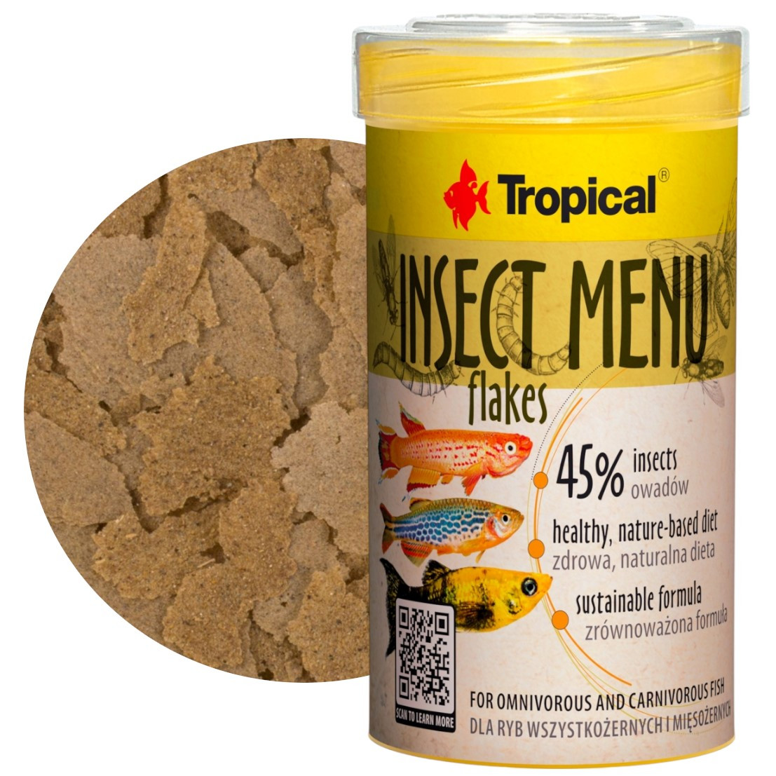 Tropical Insect Menu Flakes 1000ml Pokarm 45% owadów