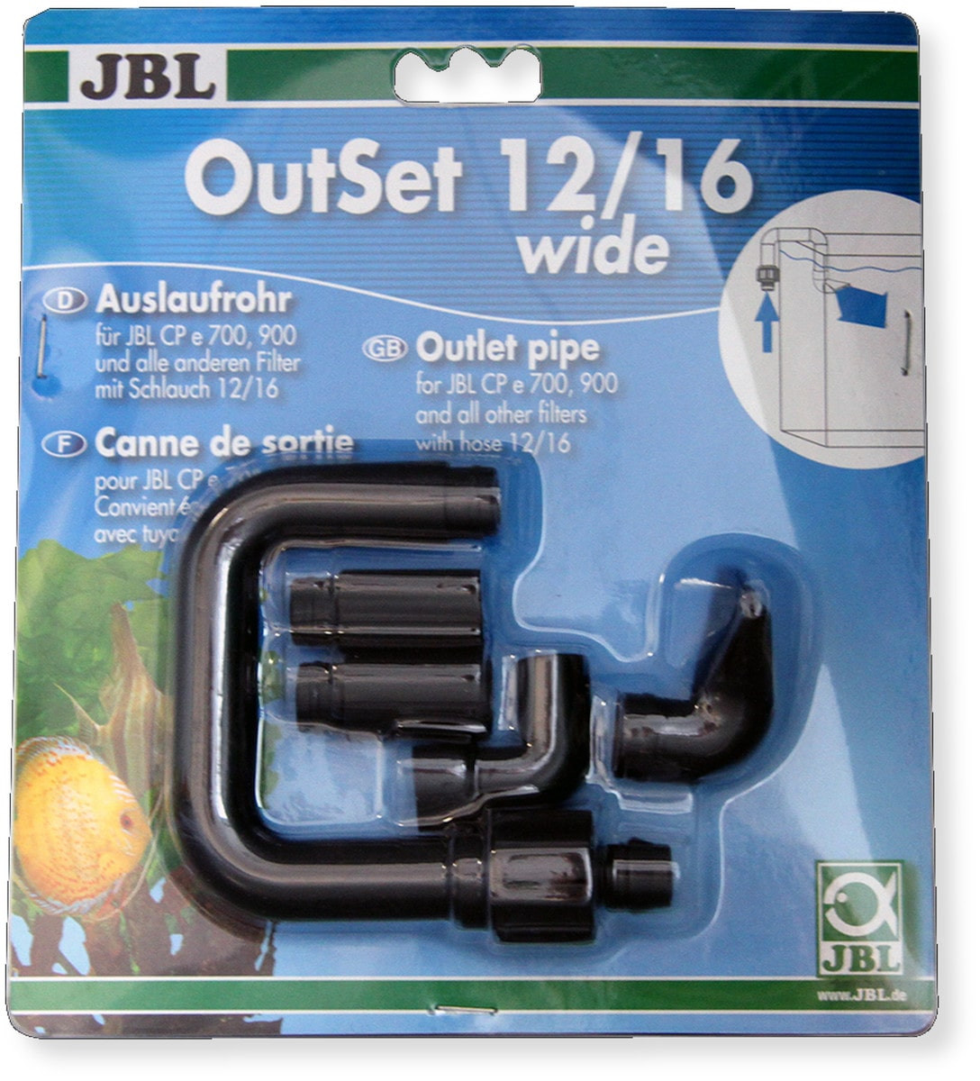 JBL OutSet Wide 12/16 - Wylot filtra zewnętrznego