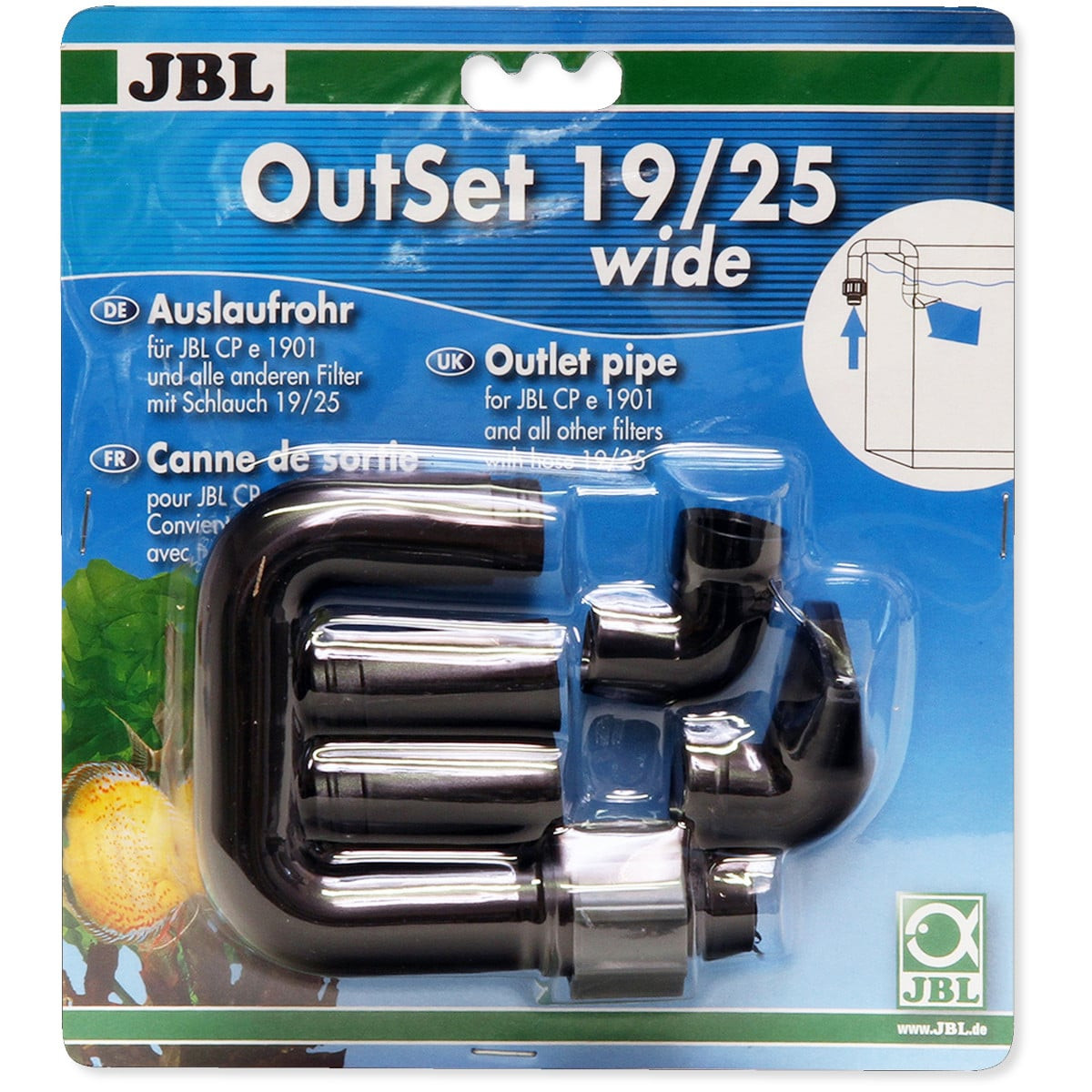 JBL OutSet Wide 19/25 - Wylot filtra zewnętrznego