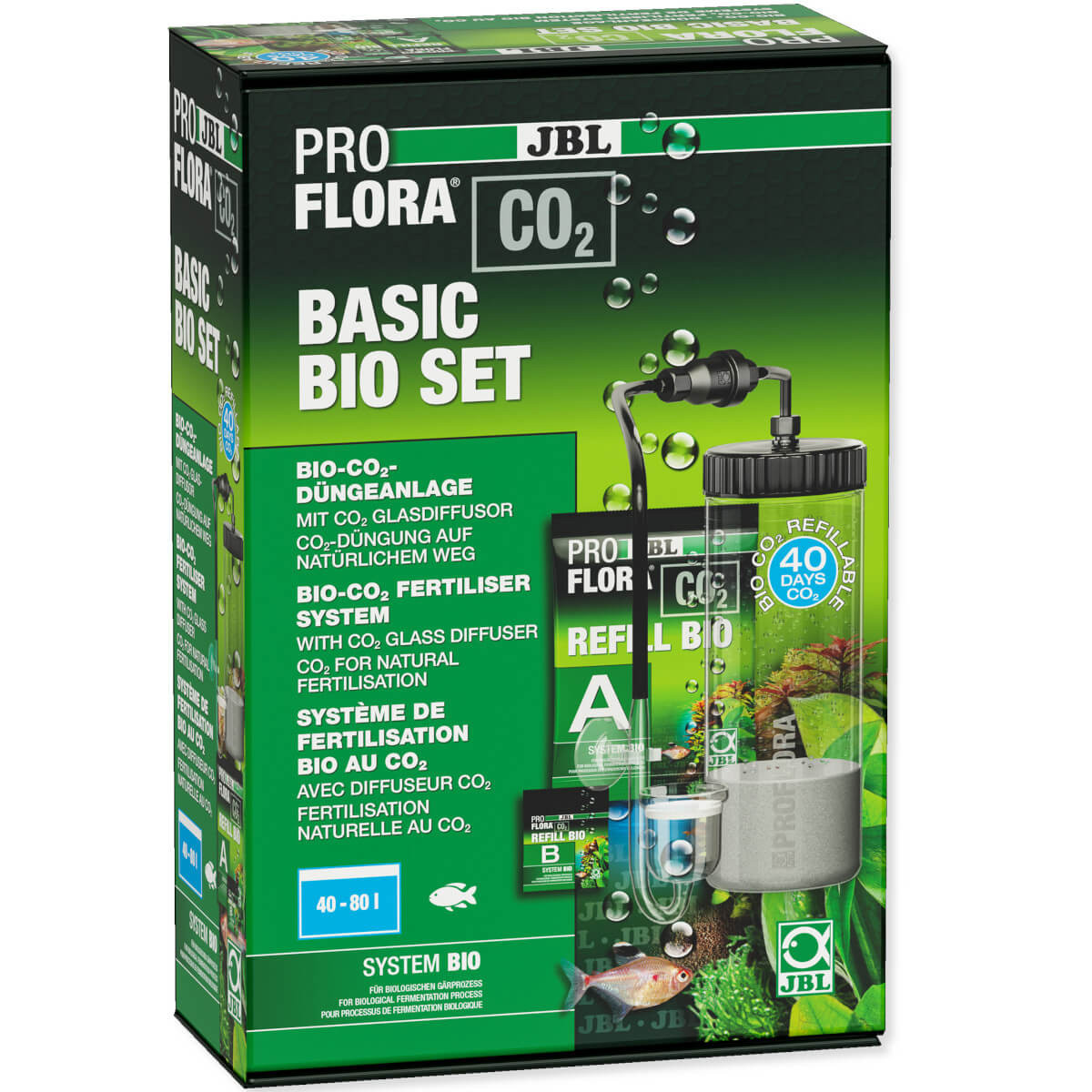 JBL ProFlora Basic Bio - Zestaw CO2 do akwarium 40-80L
