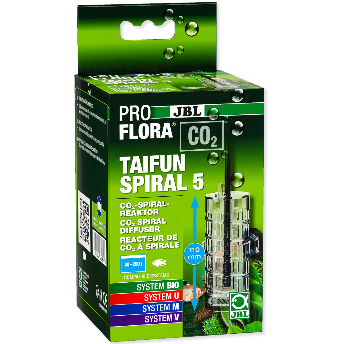 JBL ProFlora Taifun Spiral 5 Reaktor dyfuzor CO2 do akwarium