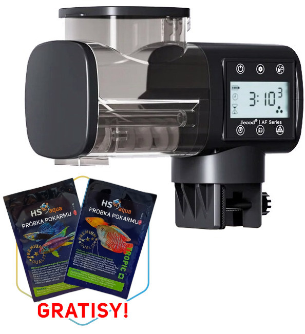 Jecod AF-500 - Karmnik automatyczny dla ryb 500 ml + gratisy