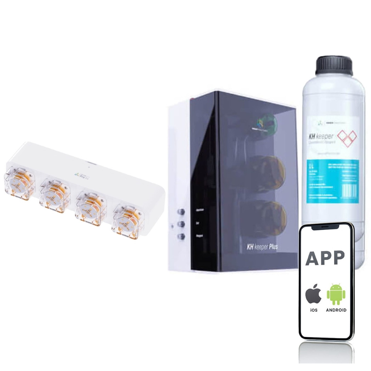 Reef Factory Zestaw KH Keeper Plus + Dosing Pump Pro X4 - Automatyczny pomiar i dozowanie KH WiFi