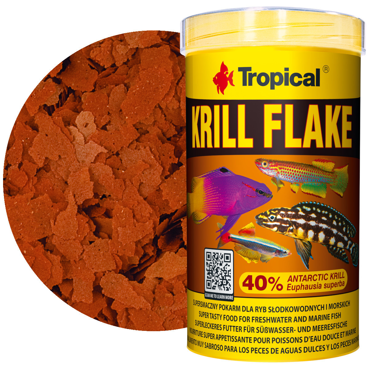 Tropical Krill Flake 500ml - 100g Pokarm dla ryb z krylem