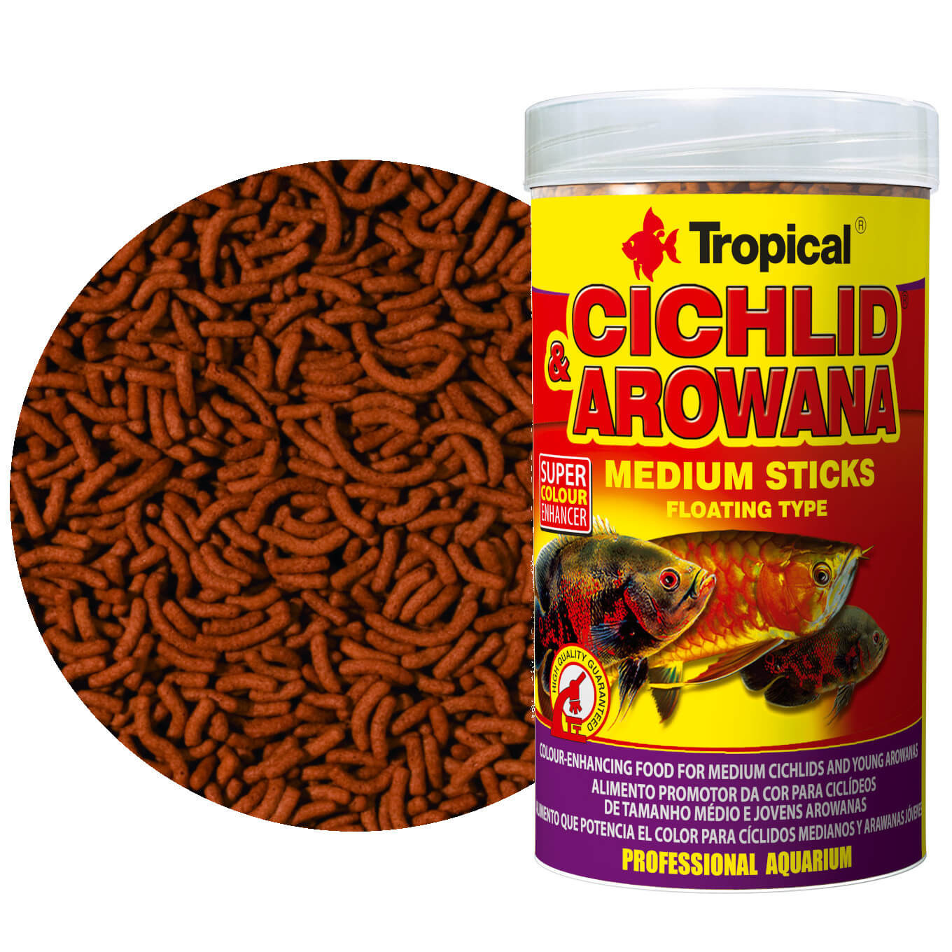 Tropical Cichlid&Arowana Medium Sticks 250ml - 90g Pokarm dla ryb