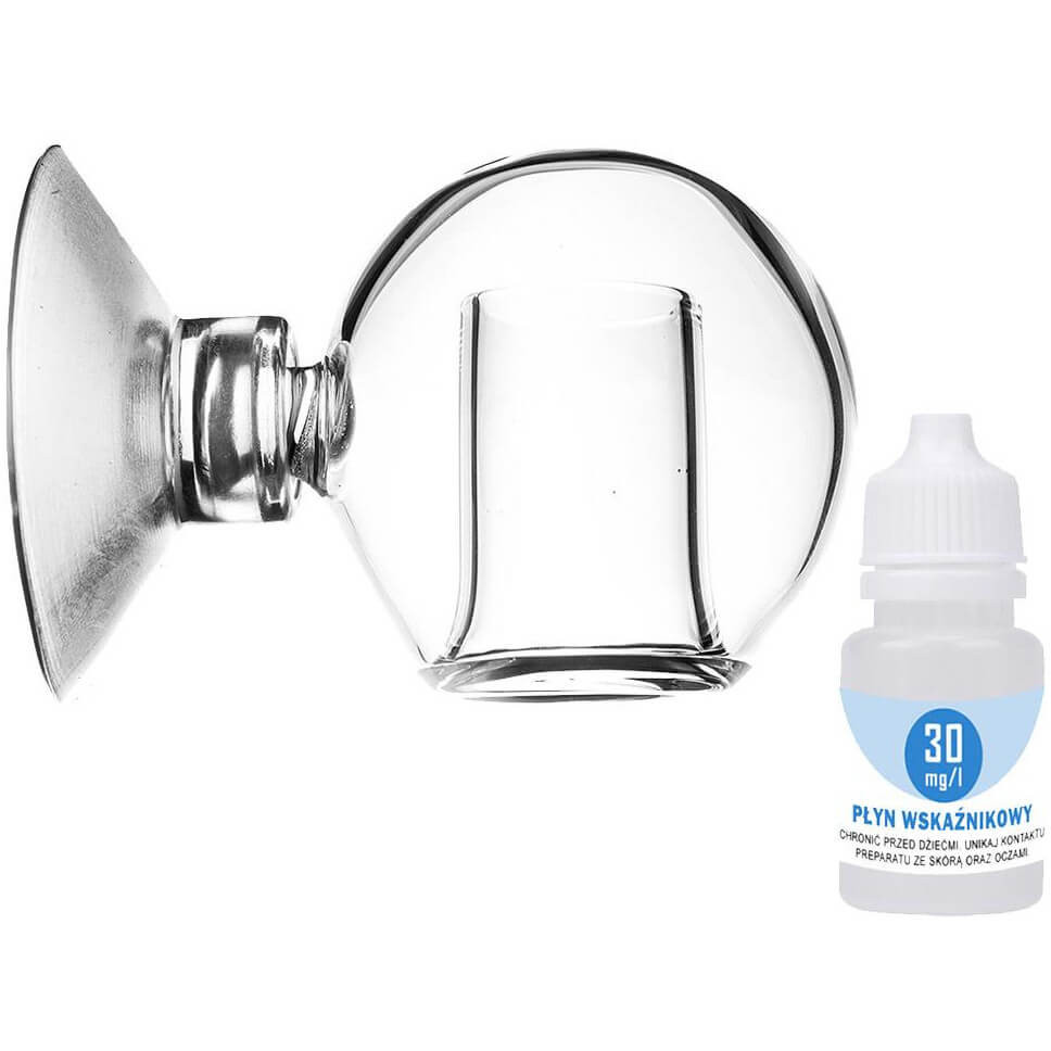 Nattec AQG Indykator CO2 Orbi Ball + płyn wskaźnikowy 30mg/l 10ml