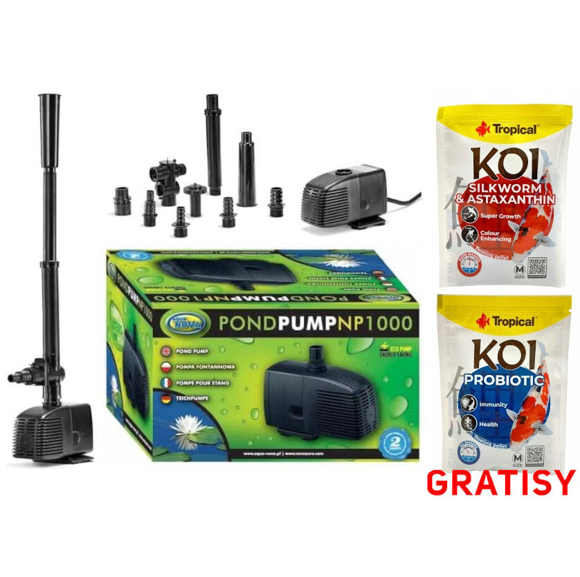 Aqua Nova NP-1000 Pompa fontannowa do oczka + gratisy