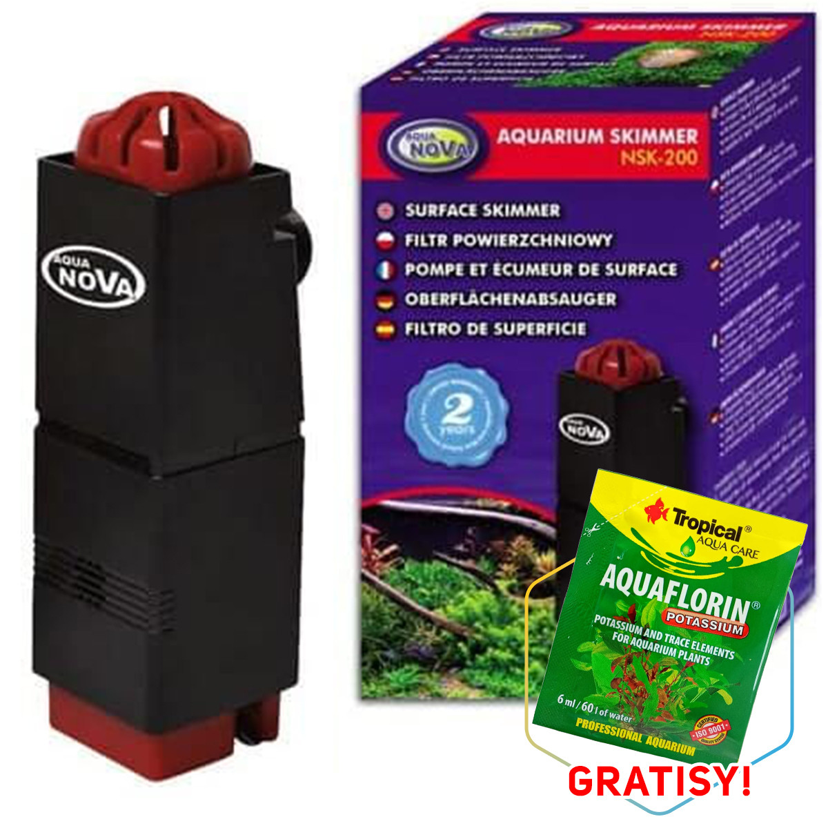 Aqua Nova NSK-200 - skimmer - filtr powierzchniowy