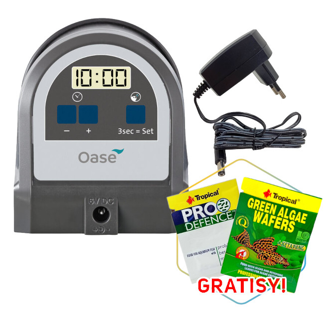 Oase FishGuard - Karmnik automatyczny + zasilacz + gratisy