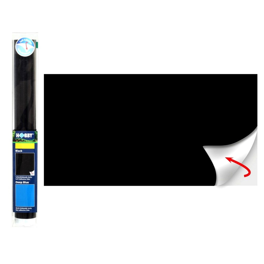 Hobby Tło do akwarium 120x50cm Pre-cut Black self-adhesive