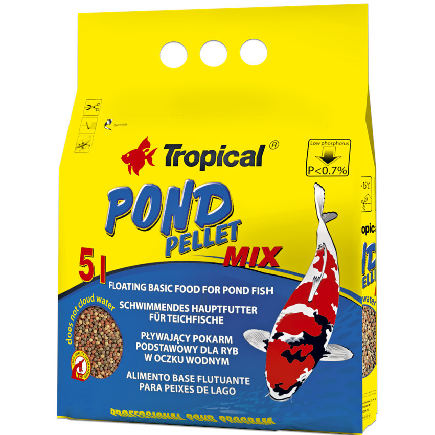 Tropical Pond Pellet Mix 5L - 650g Pokarm dla ryb worek