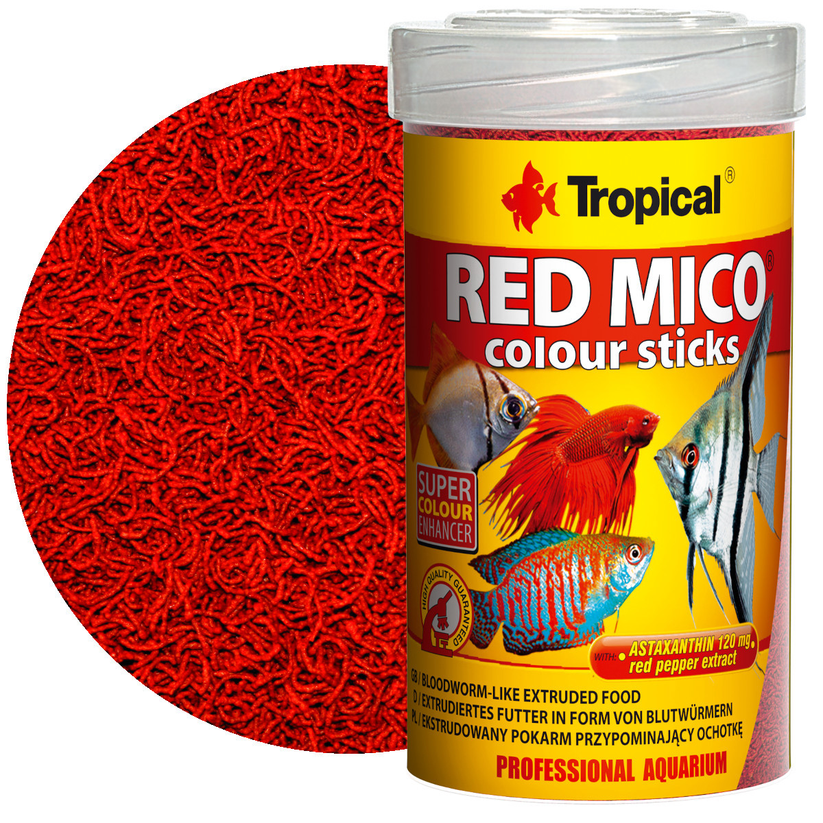 Tropical Red Mico Colour Sticks 100ml - 32g Pokarm wybarwiający