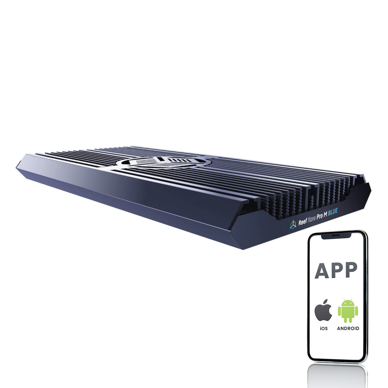 Reef Factory Reef Flare Pro M Blue 130W czarna - Oświetlenie do akwarium morskiego