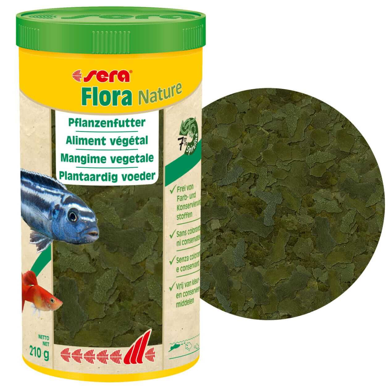 SERA FLORA NATURE 1000ML - 210G POKARM ROŚLINNY DLA RYB