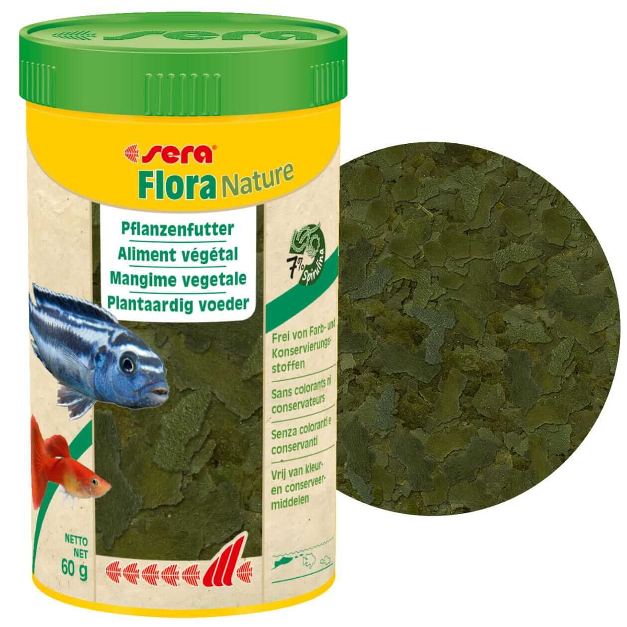 SERA FLORA NATURE 250ML - 60G POKARM ROŚLINNY DLA RYB