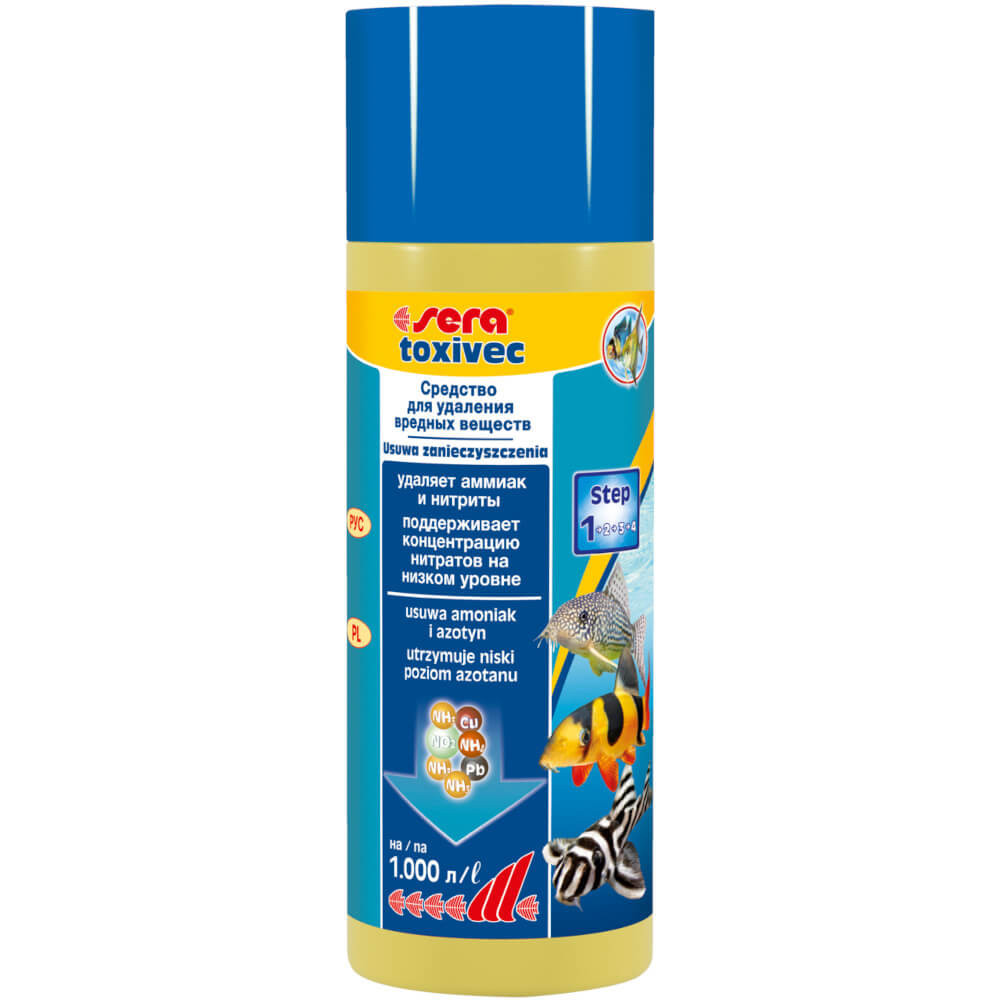 Sera Toxivec 250ml / 1000L - Neutralizuje NH3 NO2