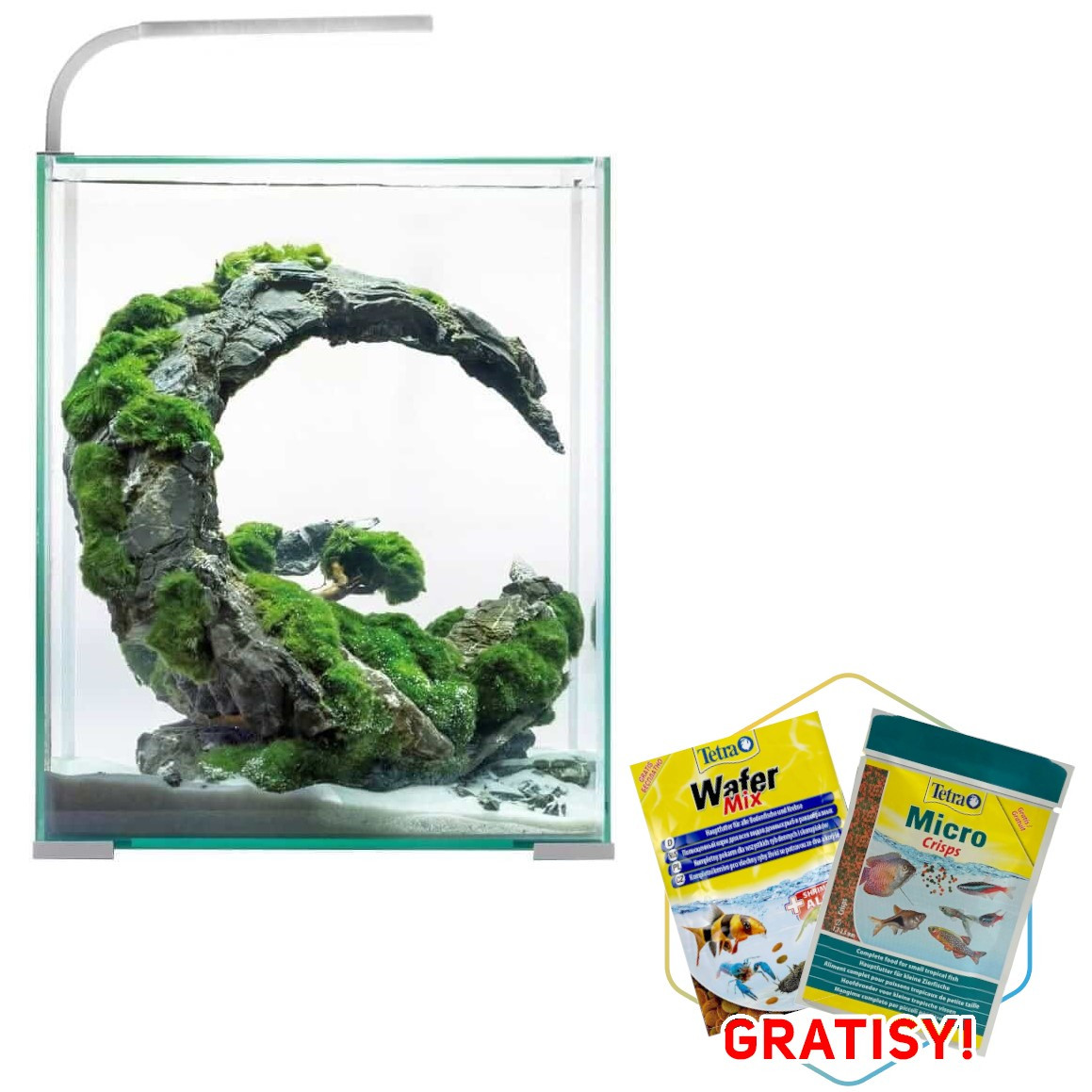 Aquael Shrimp Set Day&Night 30 biały LED zestaw akwarium + gratisy