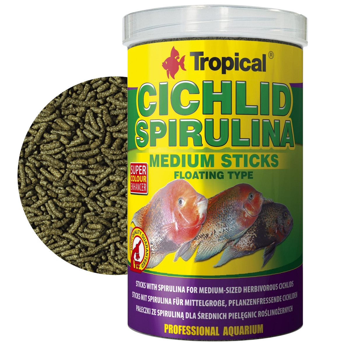 Tropical Cichlid Spirulina Medium Stick 1000ml Pokarm dla ryb