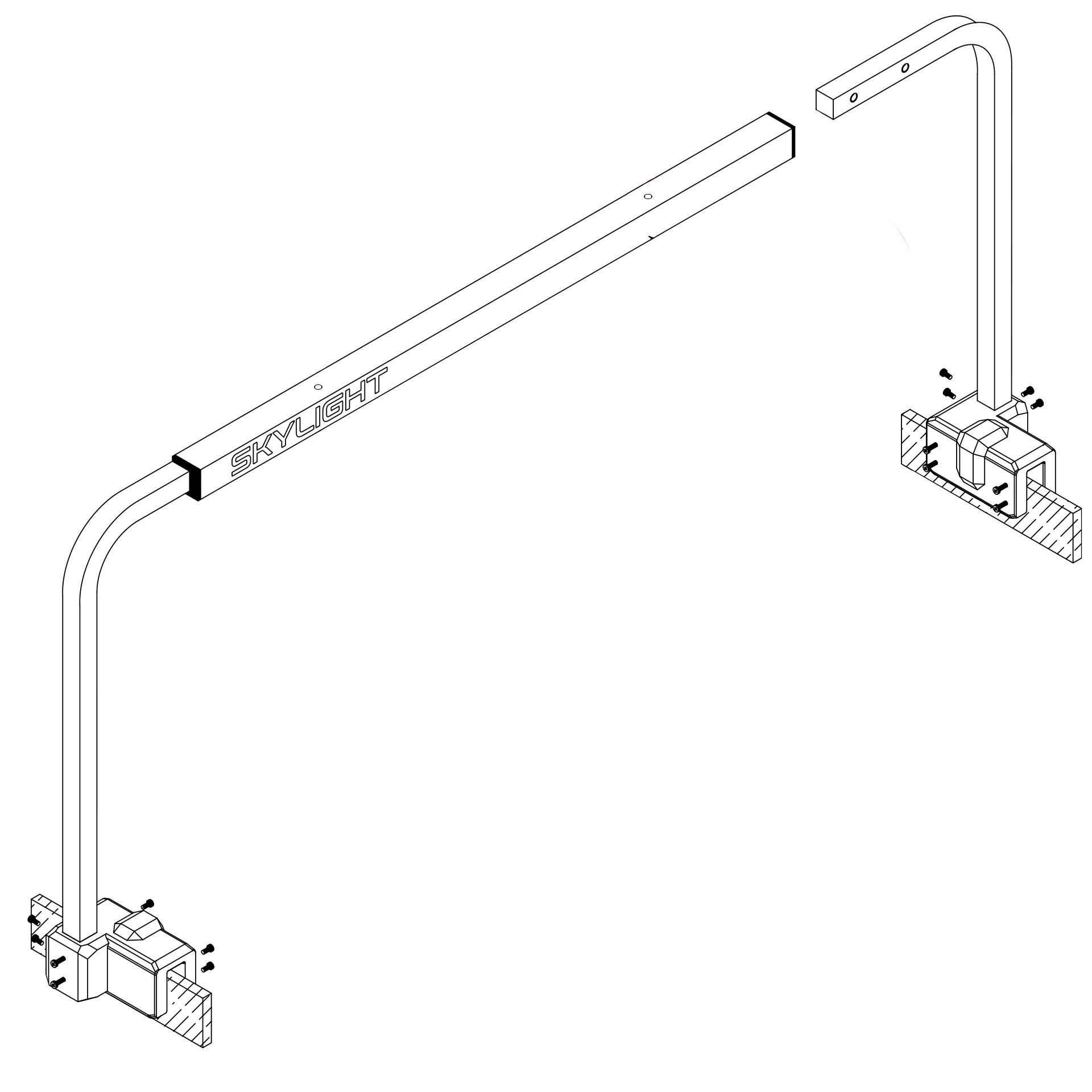 Skylight Stojak do lampy Hyperbar FXL.75 do akwarium 100cm