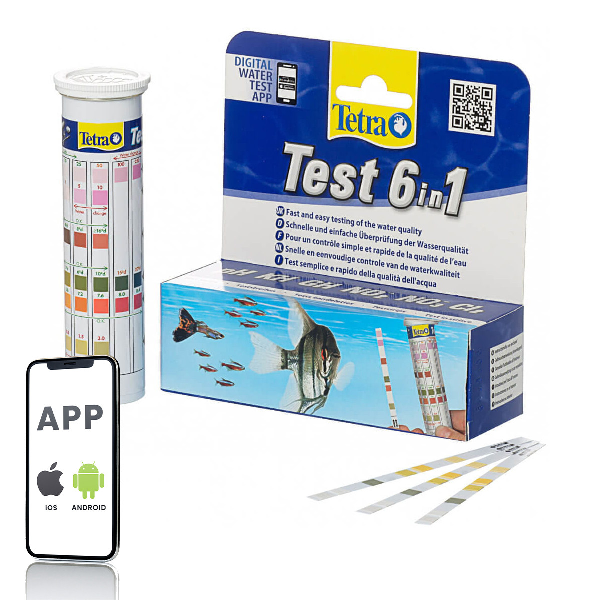 Tetra Test 6in1 25szt pH gH kH NO2 NO3 CL2 6w1