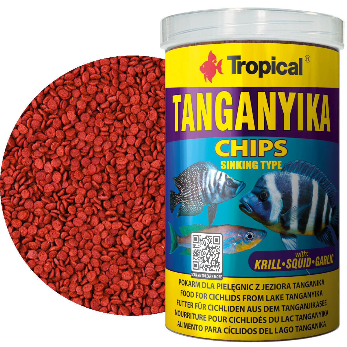 Tropical Tanganyika Chips 1000ml - 520g Pokarm dla pielegnic